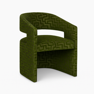 Presley Game Chair in Green Pipeline