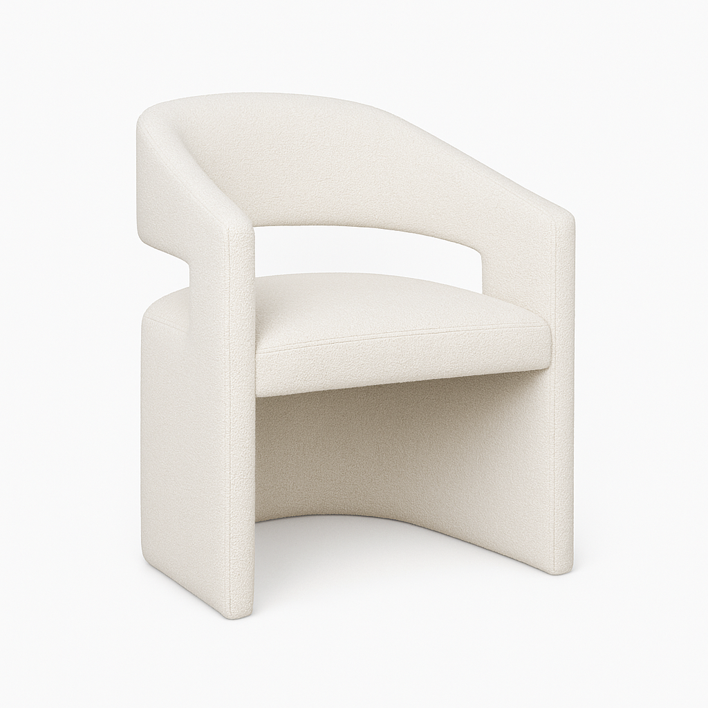 Presley Game Chair in Sherpa White
