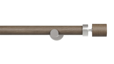 Column Drapery Set- Sable & Chrome