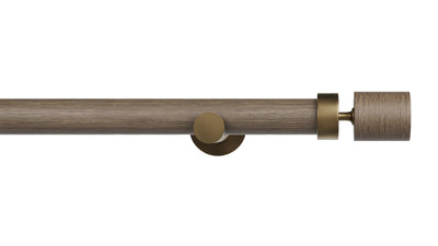 Column Drapery Set- Sable & Satin Bronze