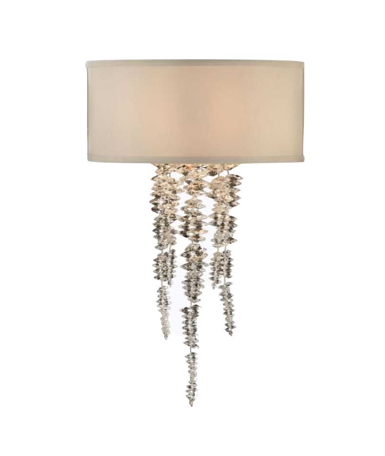Cascading Crystal Waterfall One-Light Sconce