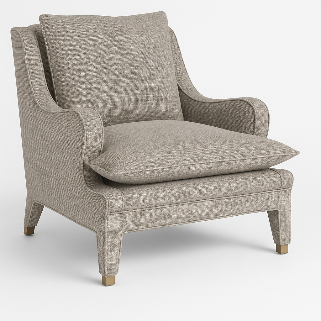 Sophie Lounge Chair in Mineral Tweed