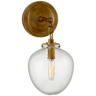 Katie Small Acorn Sconce with Seeded Glass