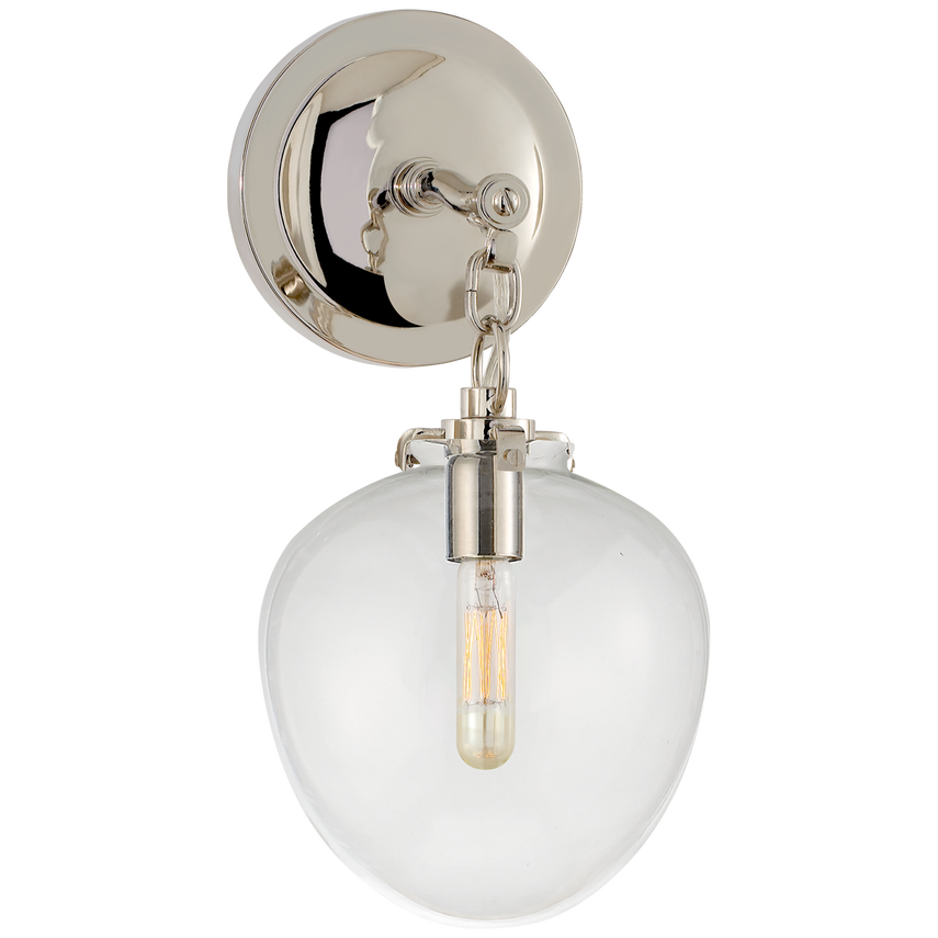 Katie Small Acorn Sconce with Clear Glass