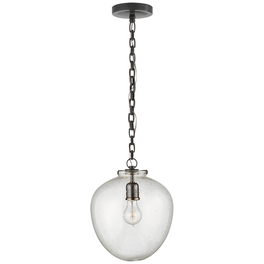 Katie Acorn Pendant with Seeded Glass