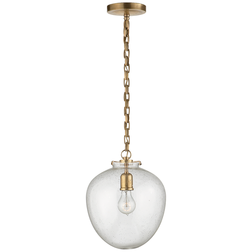 Katie Acorn Pendant with Seeded Glass