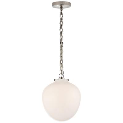 Katie Acorn Pendant with White Glass