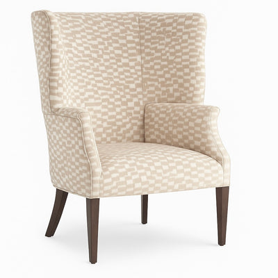 Winslow Wing Chair in Latte Velvet