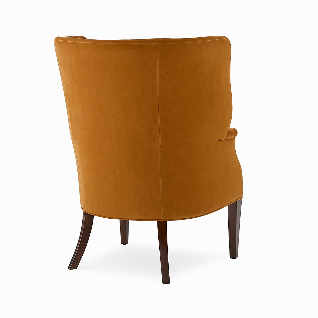 Winslow Wing Chair in Gold Mohair