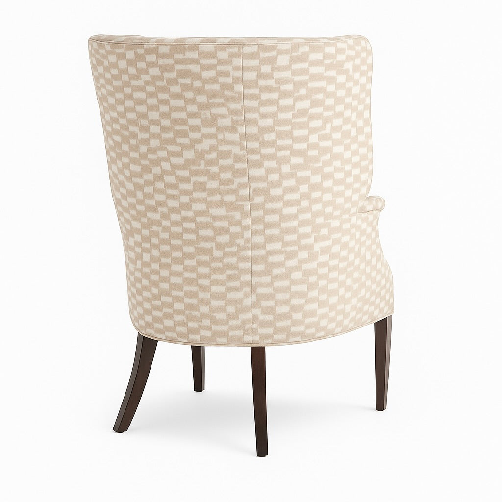 Winslow Wing Chair in Latte Velvet