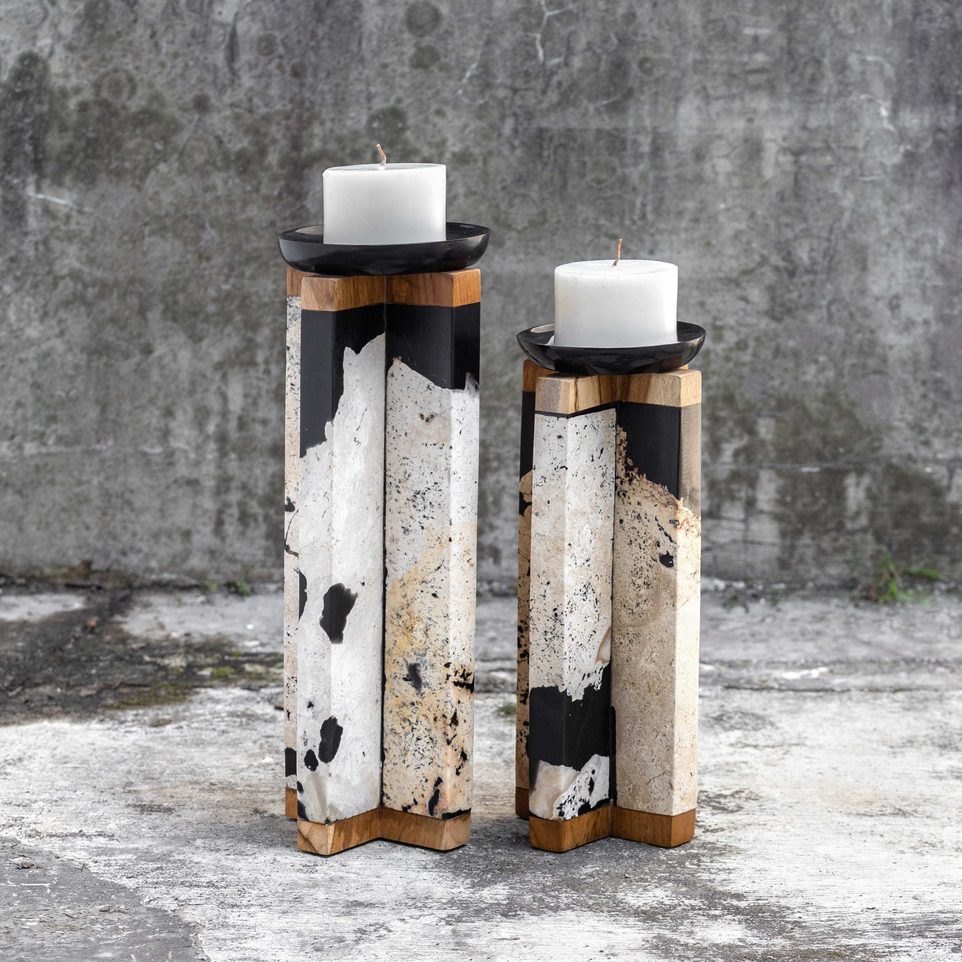 Illini Candleholders, set of two