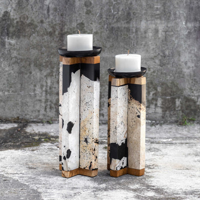 Illini Candleholders, set of two