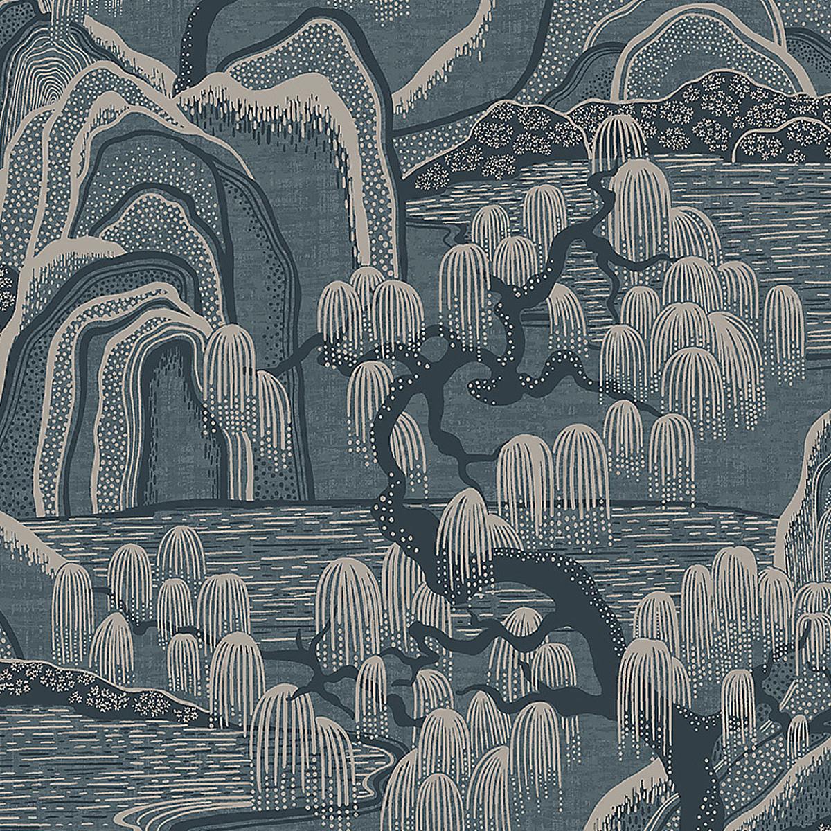 Indigo Garden Wallpaper