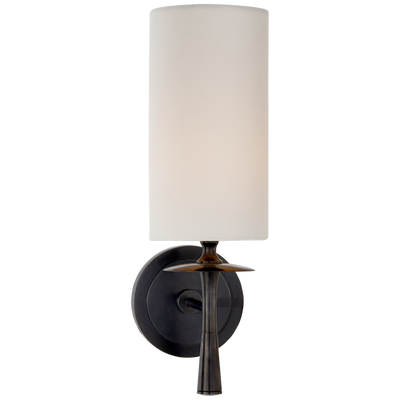 Drunmore Single Sconce with Linen Shade