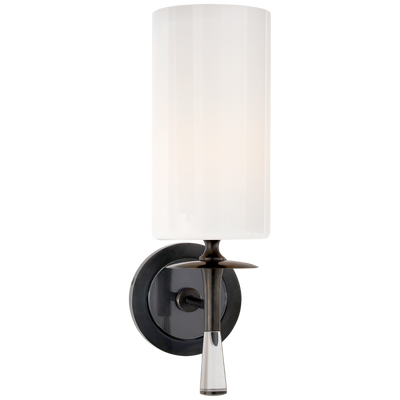 Drunmore Single Sconce with Crystal and Glass Shade