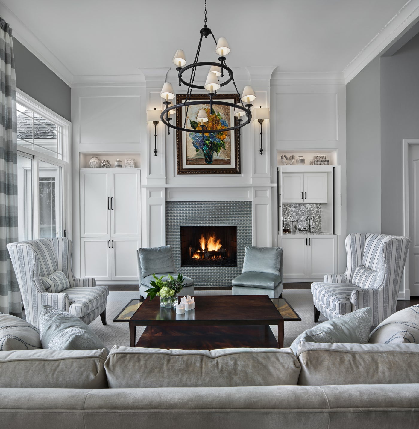 Classic Two-Tier Ring Chandelier