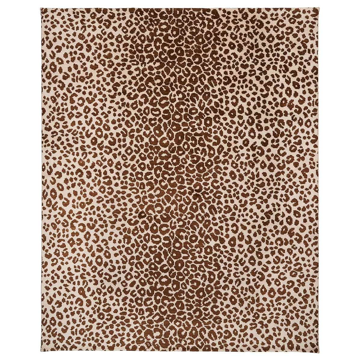 Iconic Leopard Hand-Knotted Rug -Brown