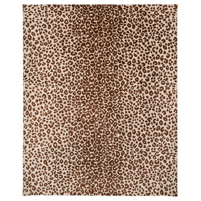 Iconic Leopard Hand-Knotted Rug -Brown