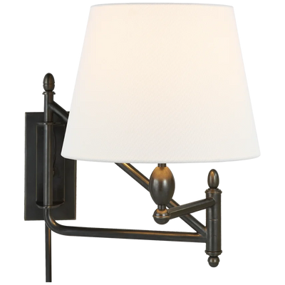 Paulo Small Bracket Light with Linen Shade