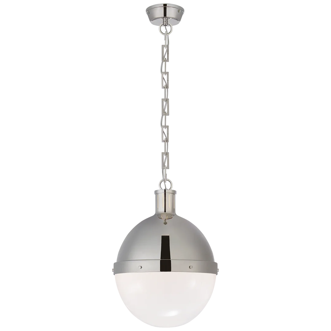 Hicks Large Pendant with White Glass