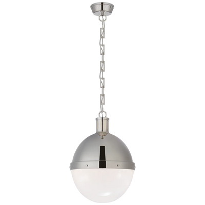 Hicks Large Pendant with White Glass