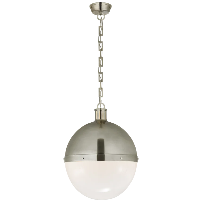 Hicks Extra Large Pendant with White Glass