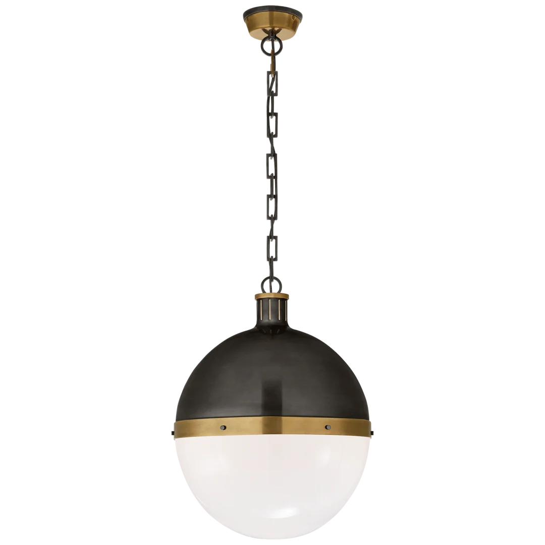 Hicks Extra Large Pendant with White Glass