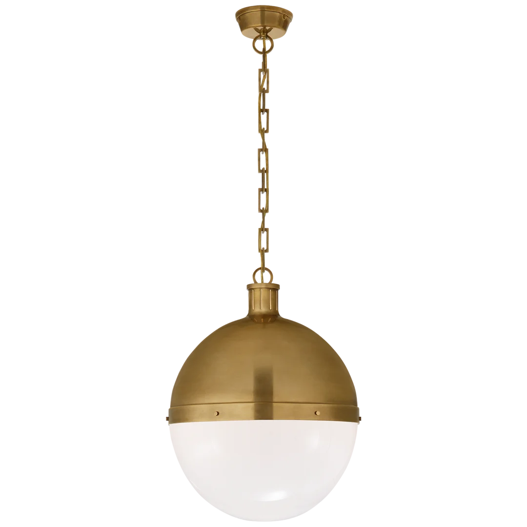Hicks Extra Large Pendant with White Glass