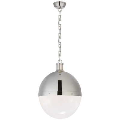 Hicks Extra Large Pendant with White Glass